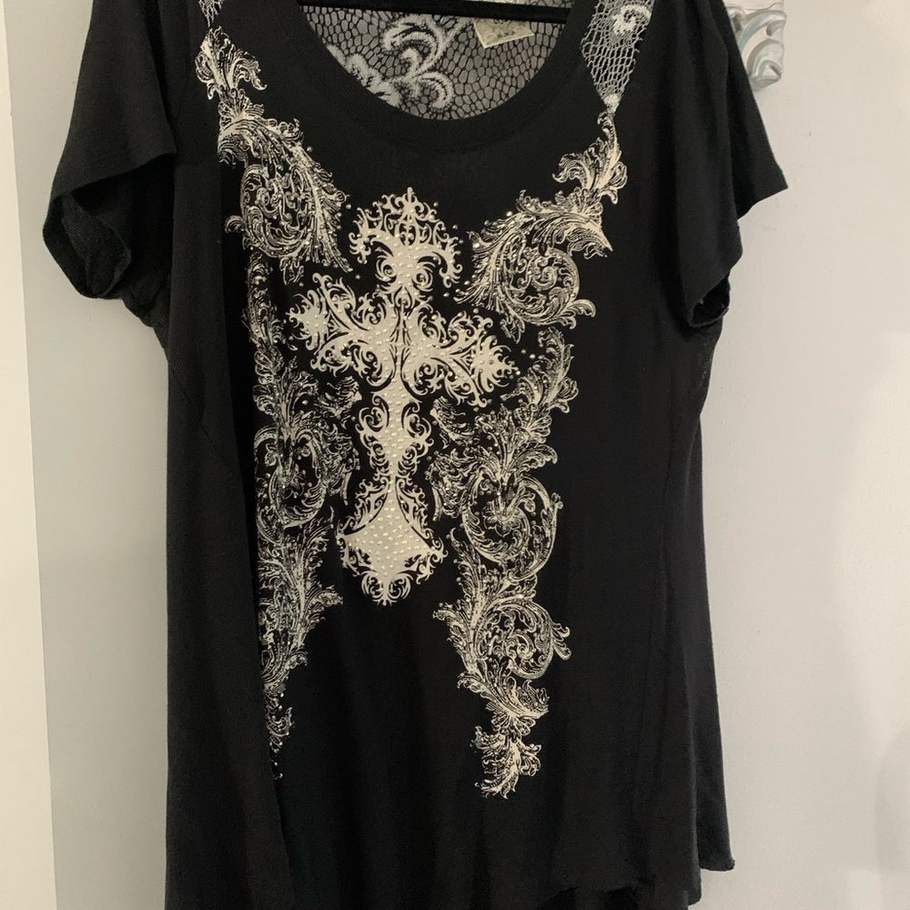 Rhinestone and Lace Top